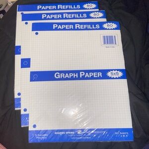 Roaring Spring Loose Leaf Graph Paper (80 Sheets - 8.5"x11" ~ White)
